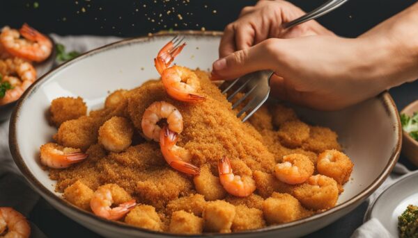 breading shrimp