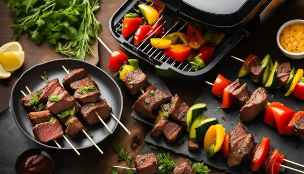 recipe for air fryer beef kabobs